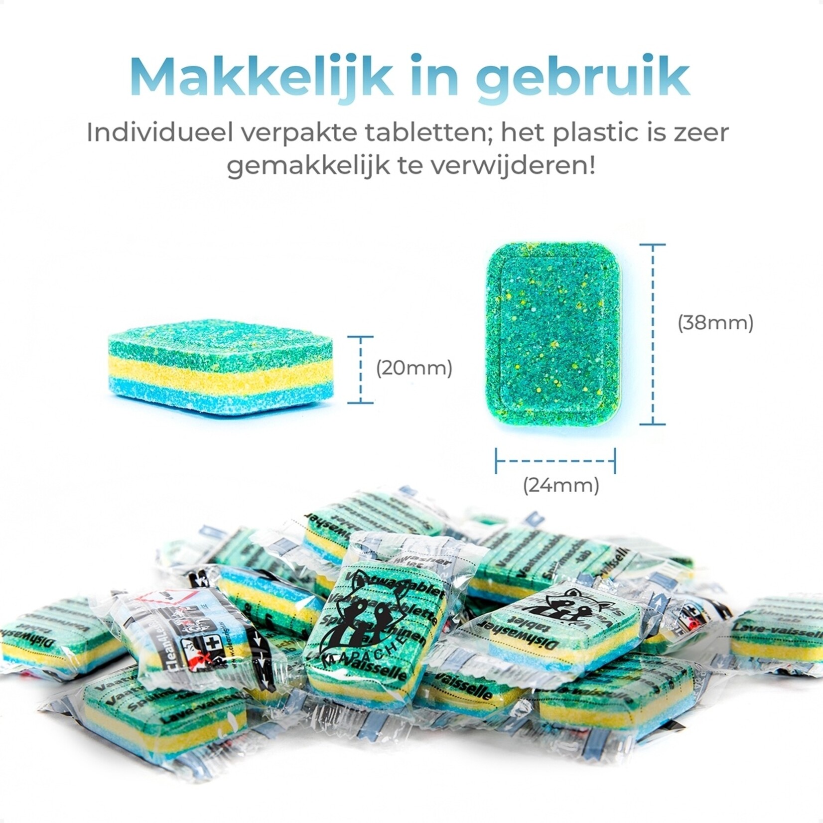 Mapache Mapache 3-laagse Vaatwastabletten - Voordeelverpakking