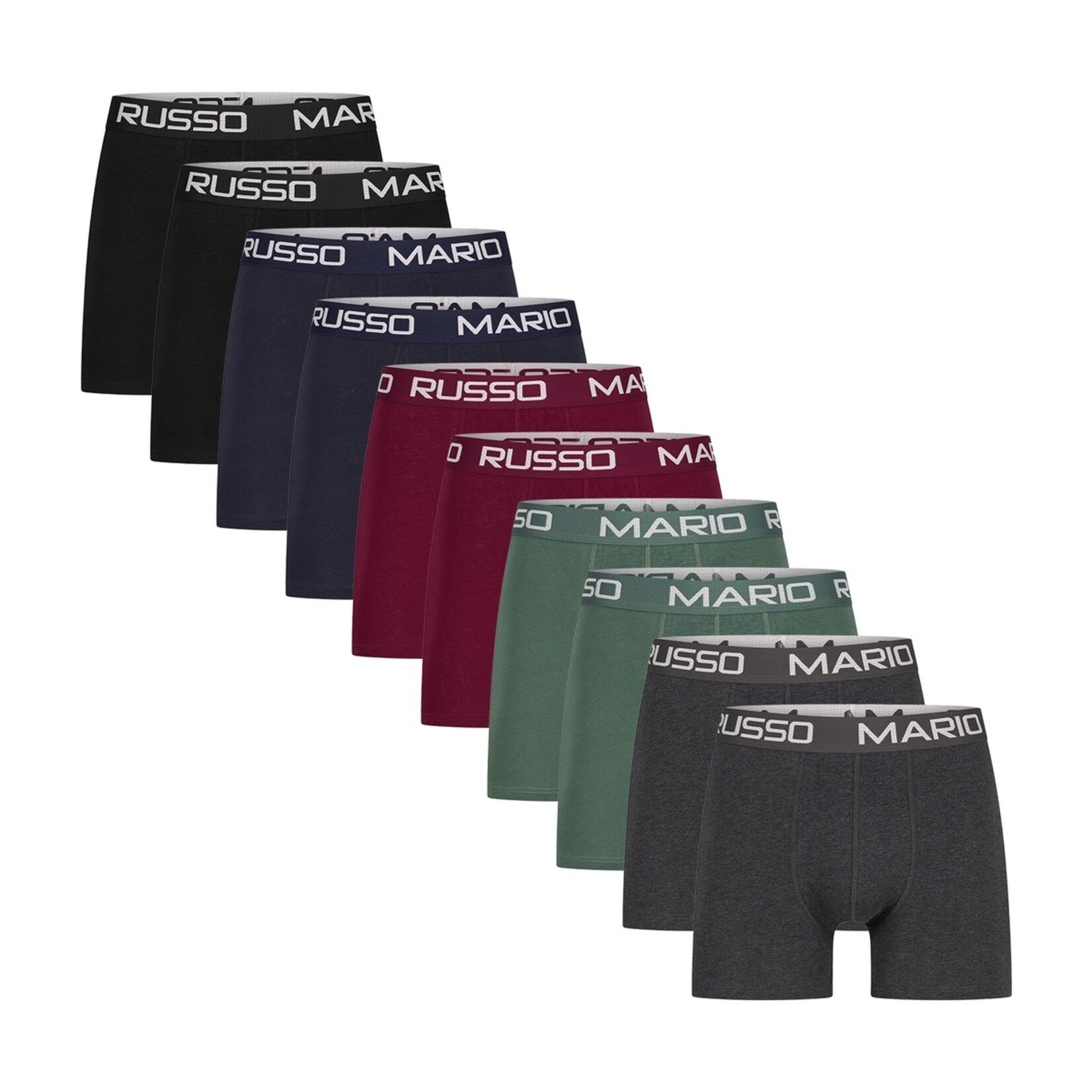 Mario Russo Mario Russo Boxershorts - Set van 10 Heren Boxers