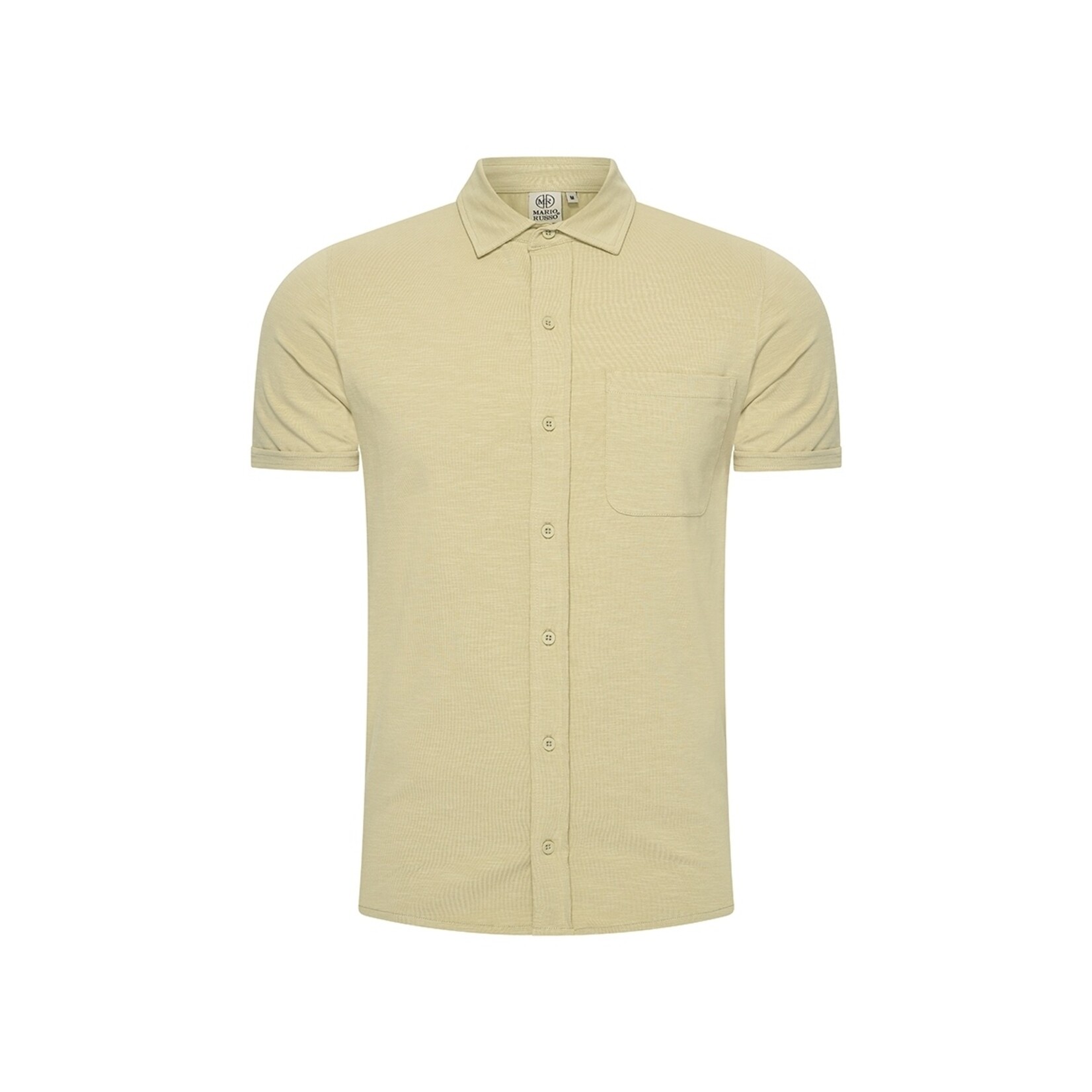 Mario Russo Mario Russo Fancy Jersey Shirt voor Heren - Met Borstzak