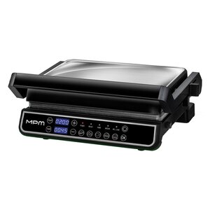 MPM Elektrische Grill 2‑in‑1 met Temperatuurregeling en Vetopvangbak