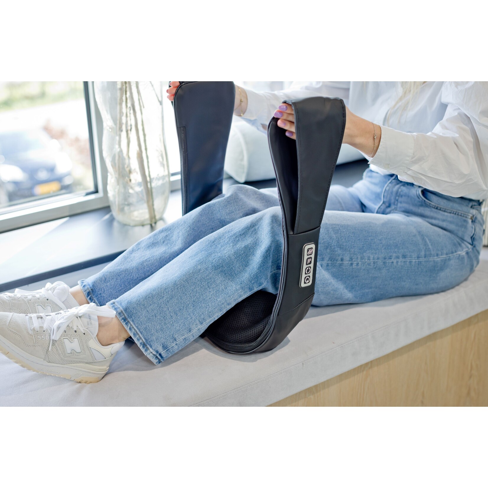 QLT Elektrisch Nekmassage Apparaat met Infrarood – Flexibel met Warmtefunctie