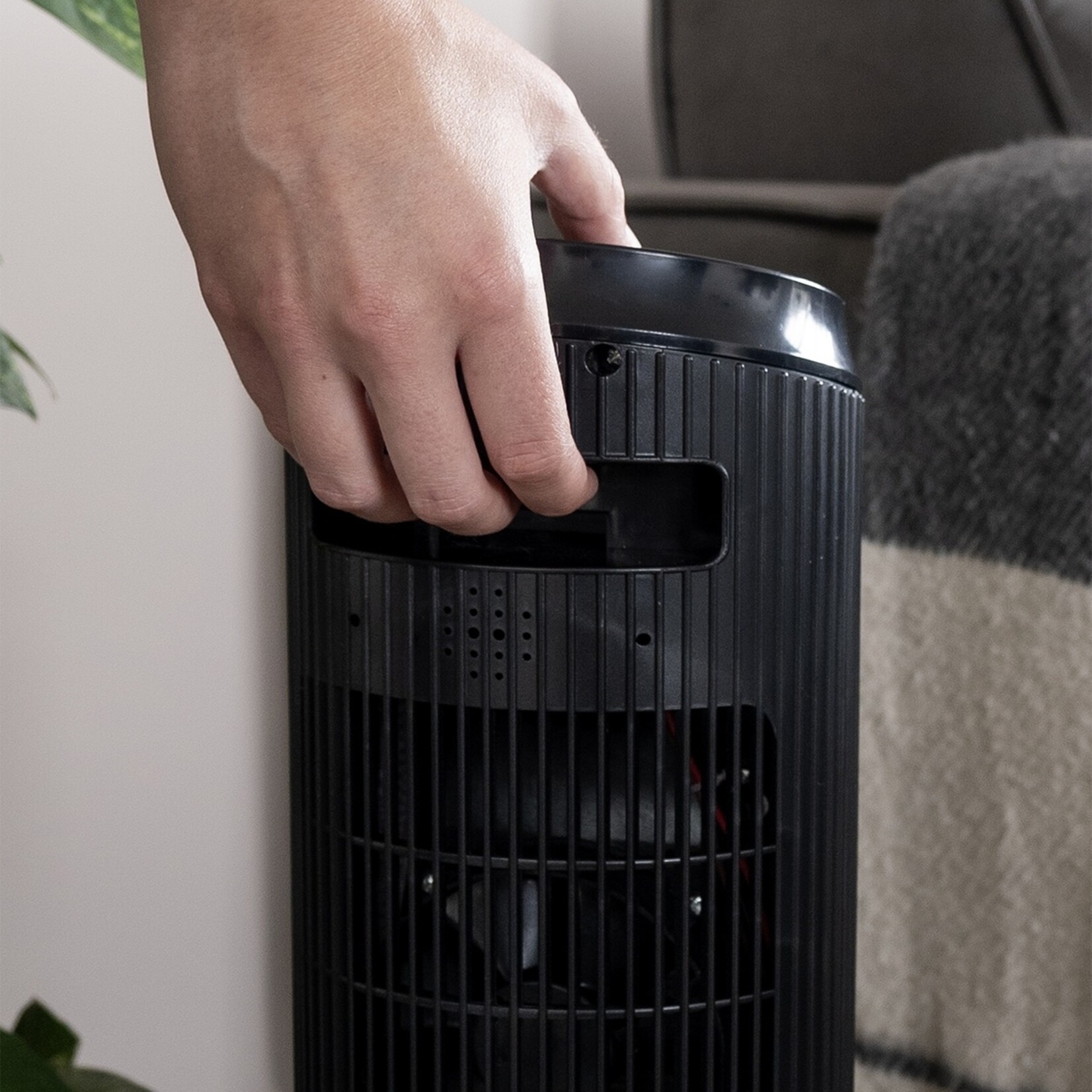 BREND Elektrische Torenkachel met Vlammenspel – Kachelventilator en Sfeerhaard in één