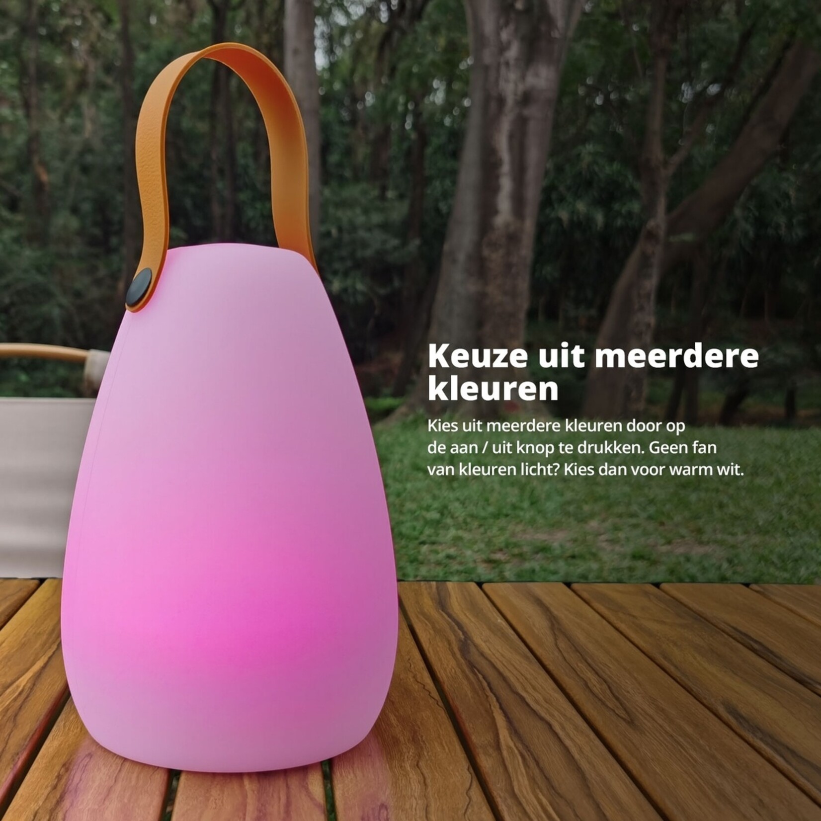 FlinQ FlinQ Fiji Oplaadbare Tafellamp voor Binnen en Buiten - Gekleurd en Wit LED