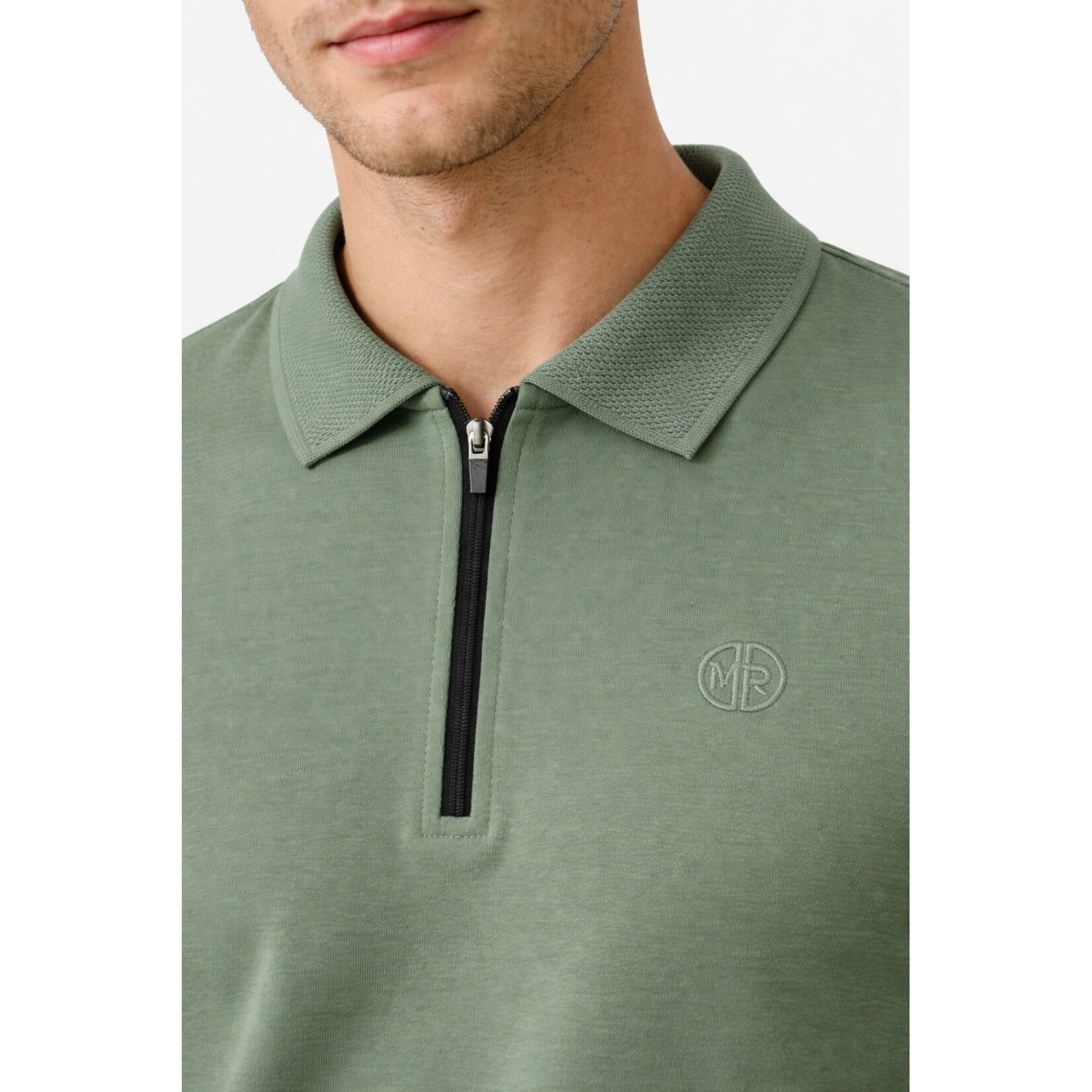 Mario Russo Mario Russo Lorenzo Zipped Polo Shirt - 100% Katoen