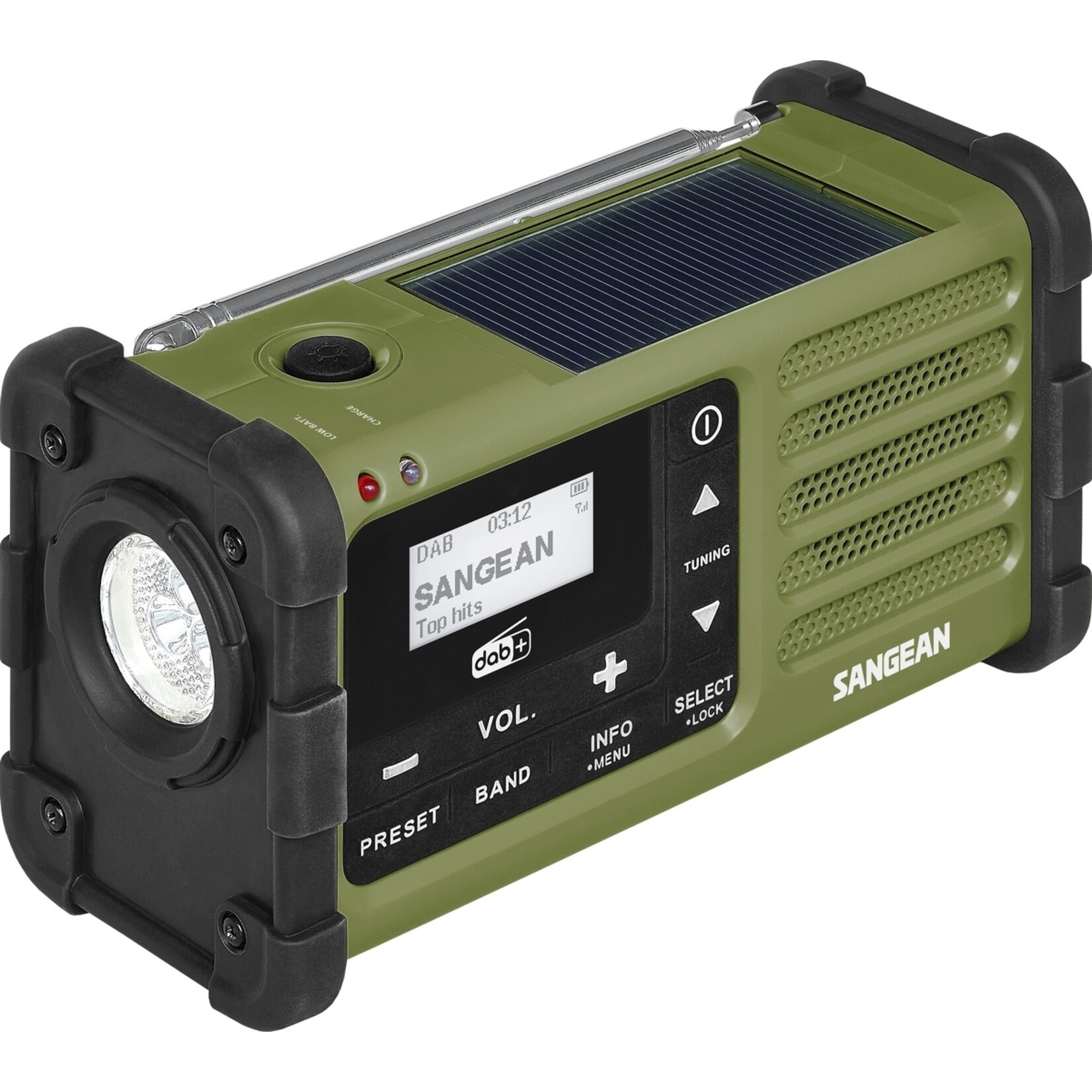 Sangean Survivor Noodradio met DAB+ en FM Radio - LED Zaklamp en SOS Functie