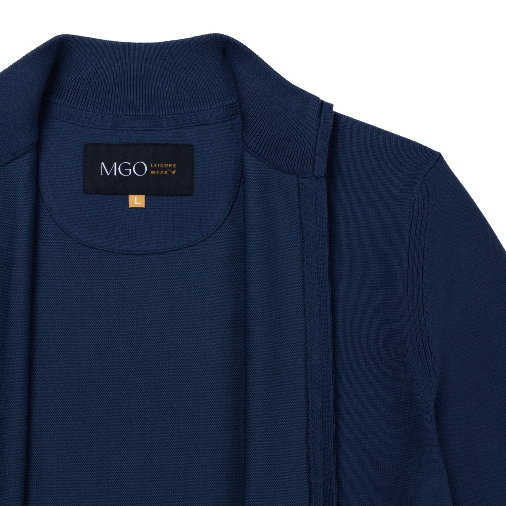 MGO Leisure Wear MGO Ethan Cardigan Vest voor Heren met Elleboogpatches