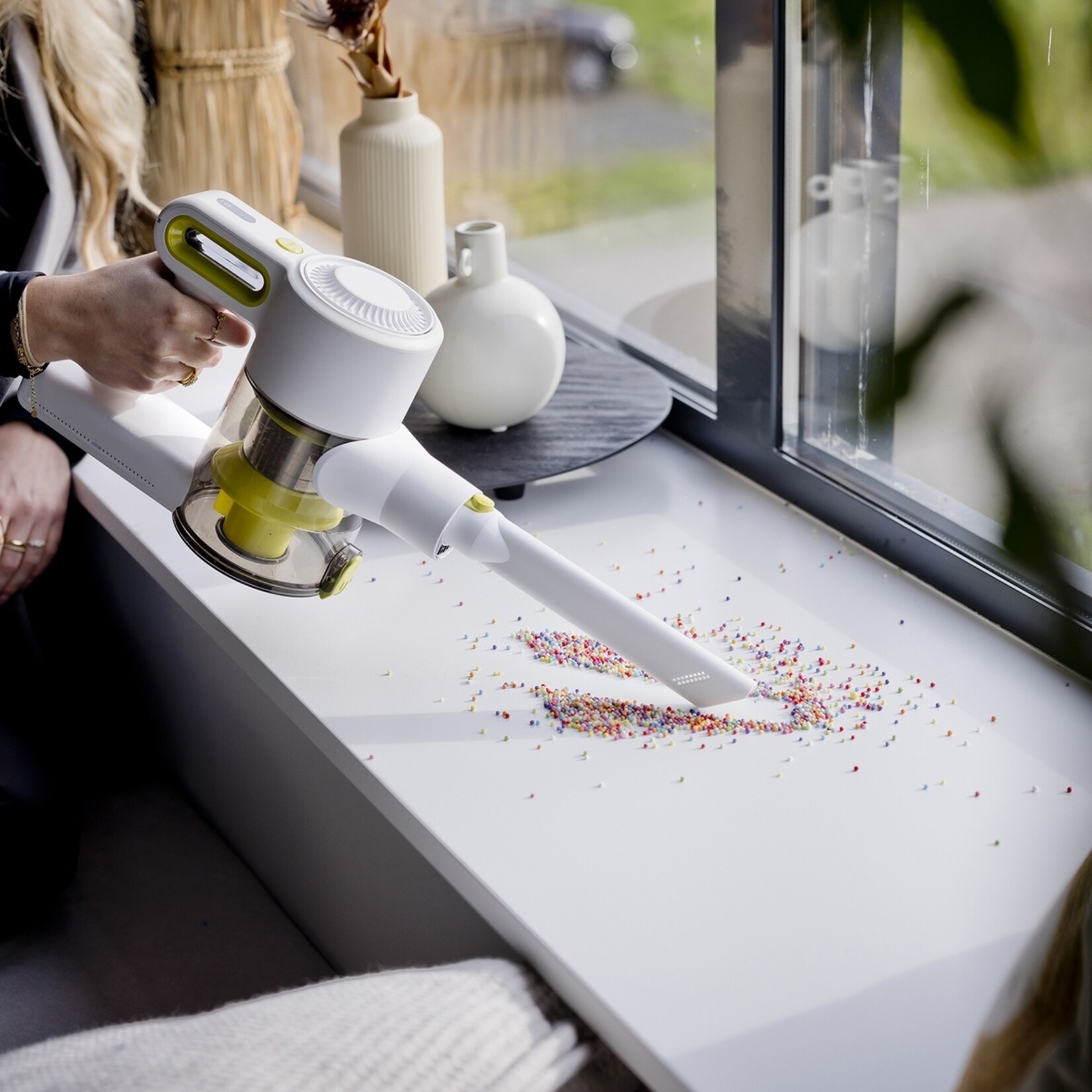 BREND Snoerloze Steelstofzuiger met Handstofzuiger en 2 Zuigsnelheden