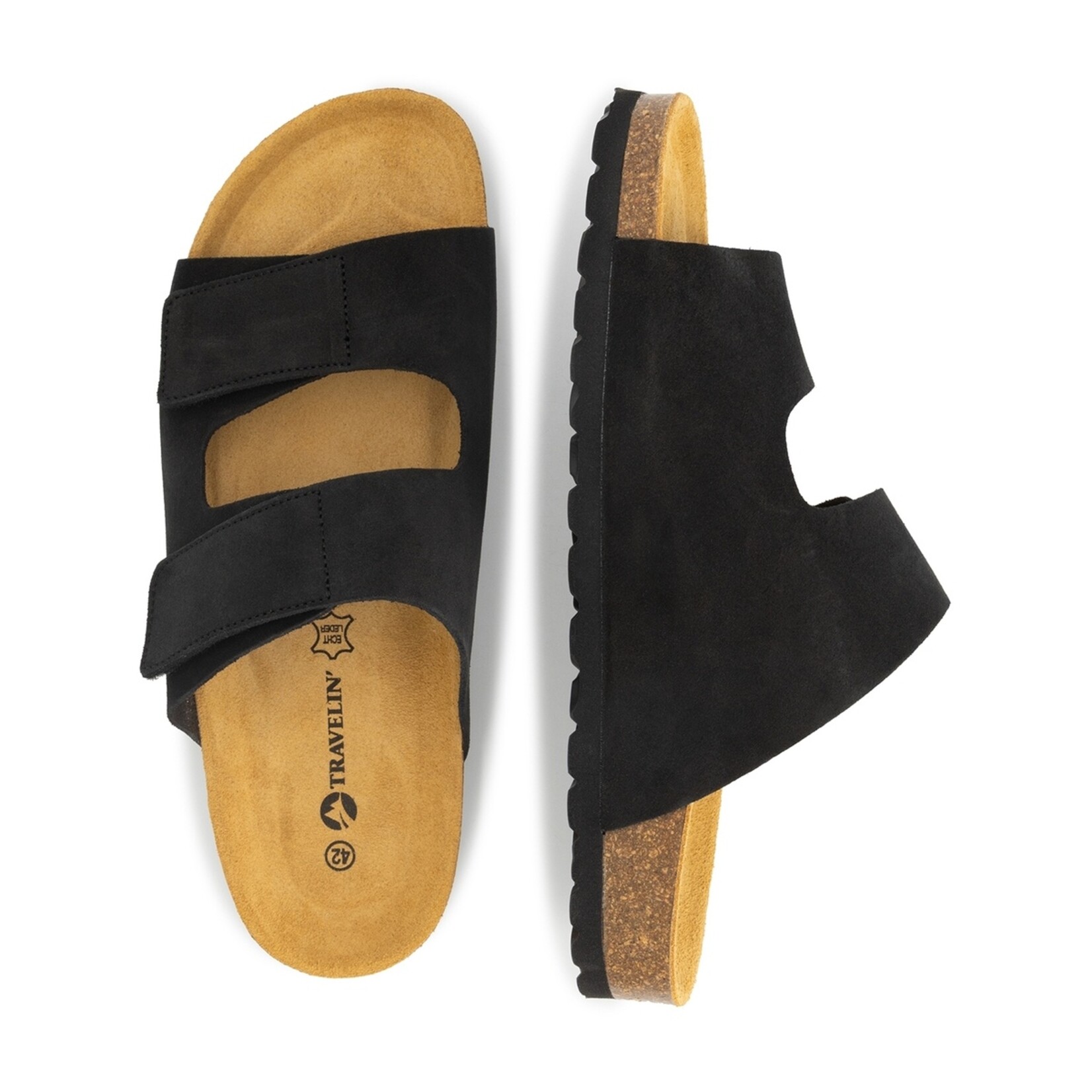 Travelin' Travelin’ Allinge Heren Sandalen van Leer - Memory Foam