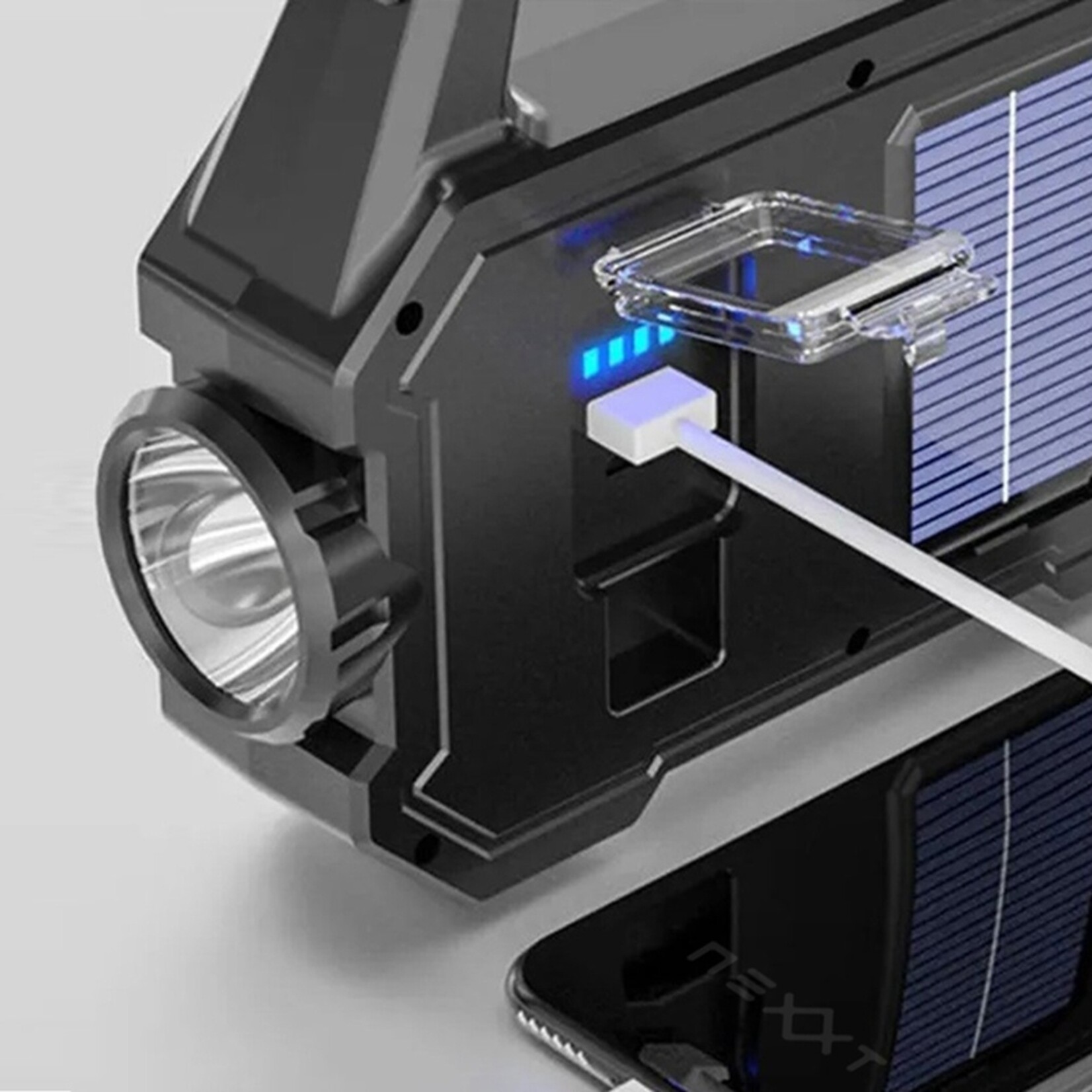 Nexxt 3-in-1 Solar Zaklamp met Powerbankfunctie