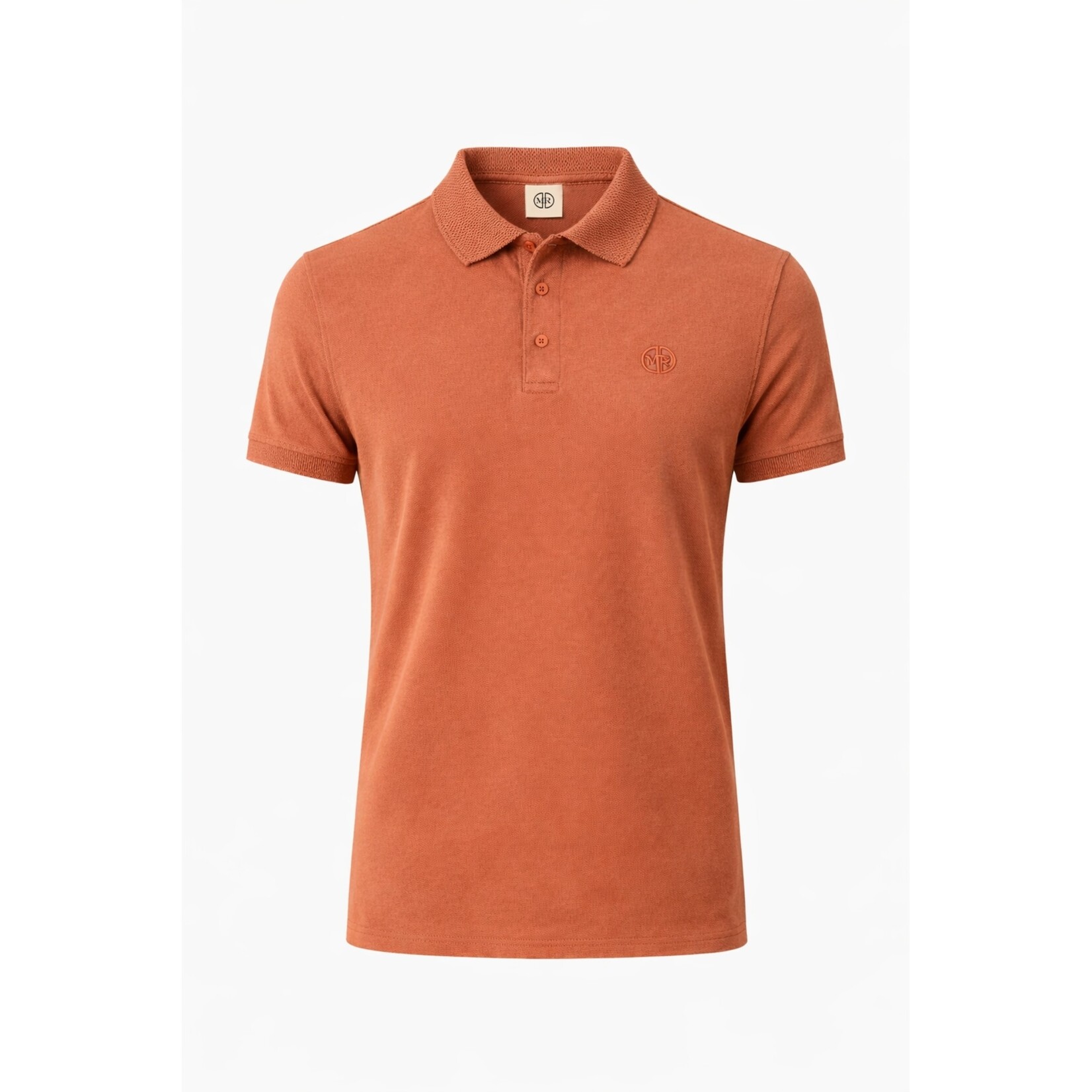 Mario Russo Mario Russo Vittorio Button-Up Polo Shirt - Waffle Patroon