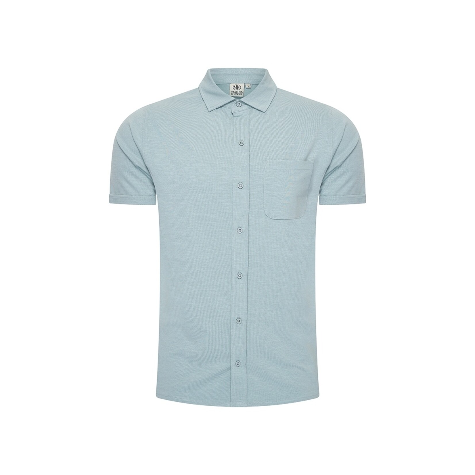 Mario Russo Mario Russo Fancy Jersey Shirt voor Heren - Met Borstzak
