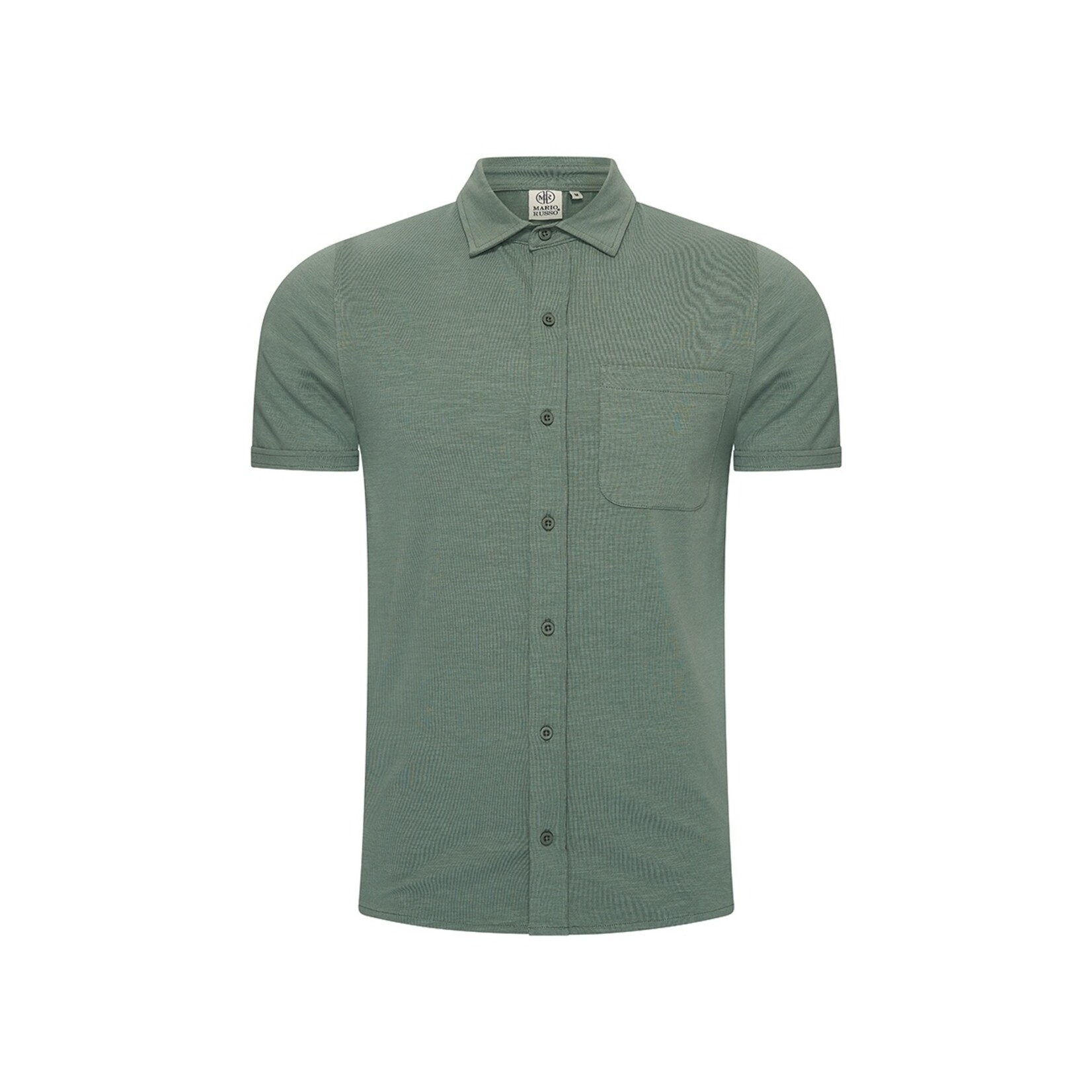 Mario Russo Mario Russo Fancy Jersey Shirt voor Heren - Met Borstzak