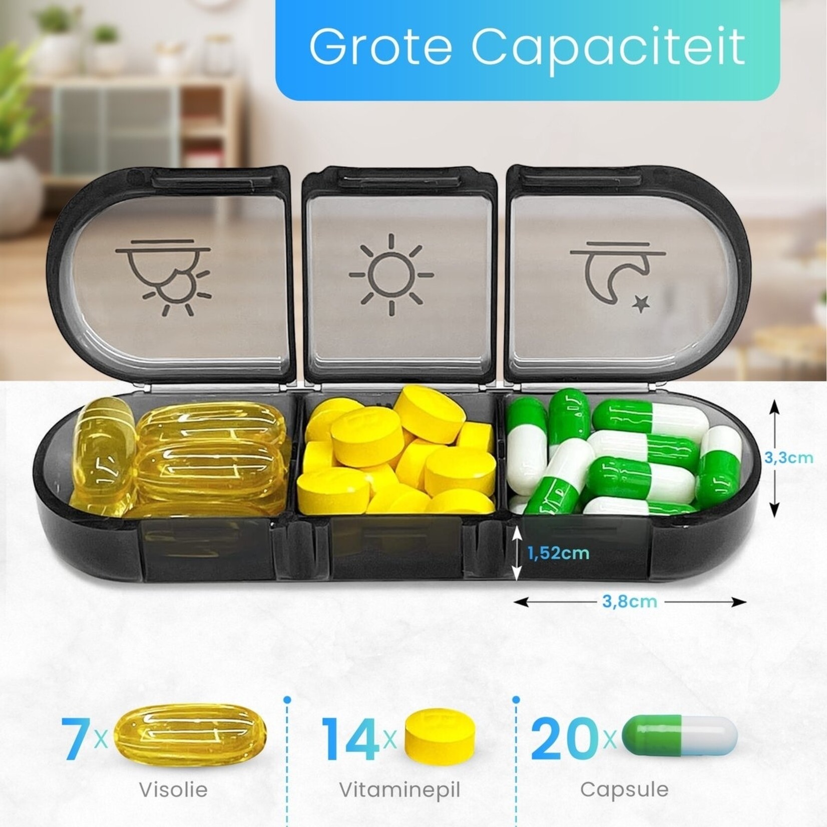 GEASY Klein Pillendoosje voor 7 dagen