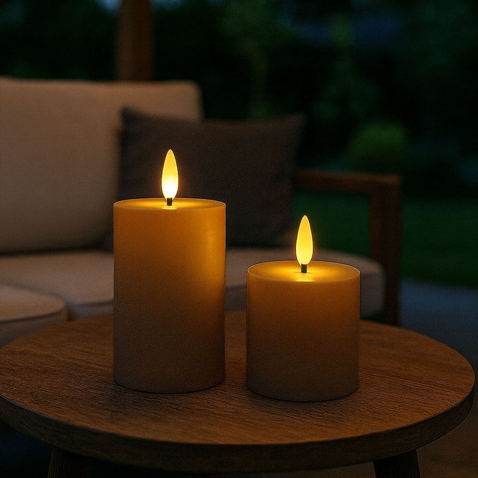 FlinQ Oplaadbare LED Kaarsen voor Binnen en Buiten - Set van 2