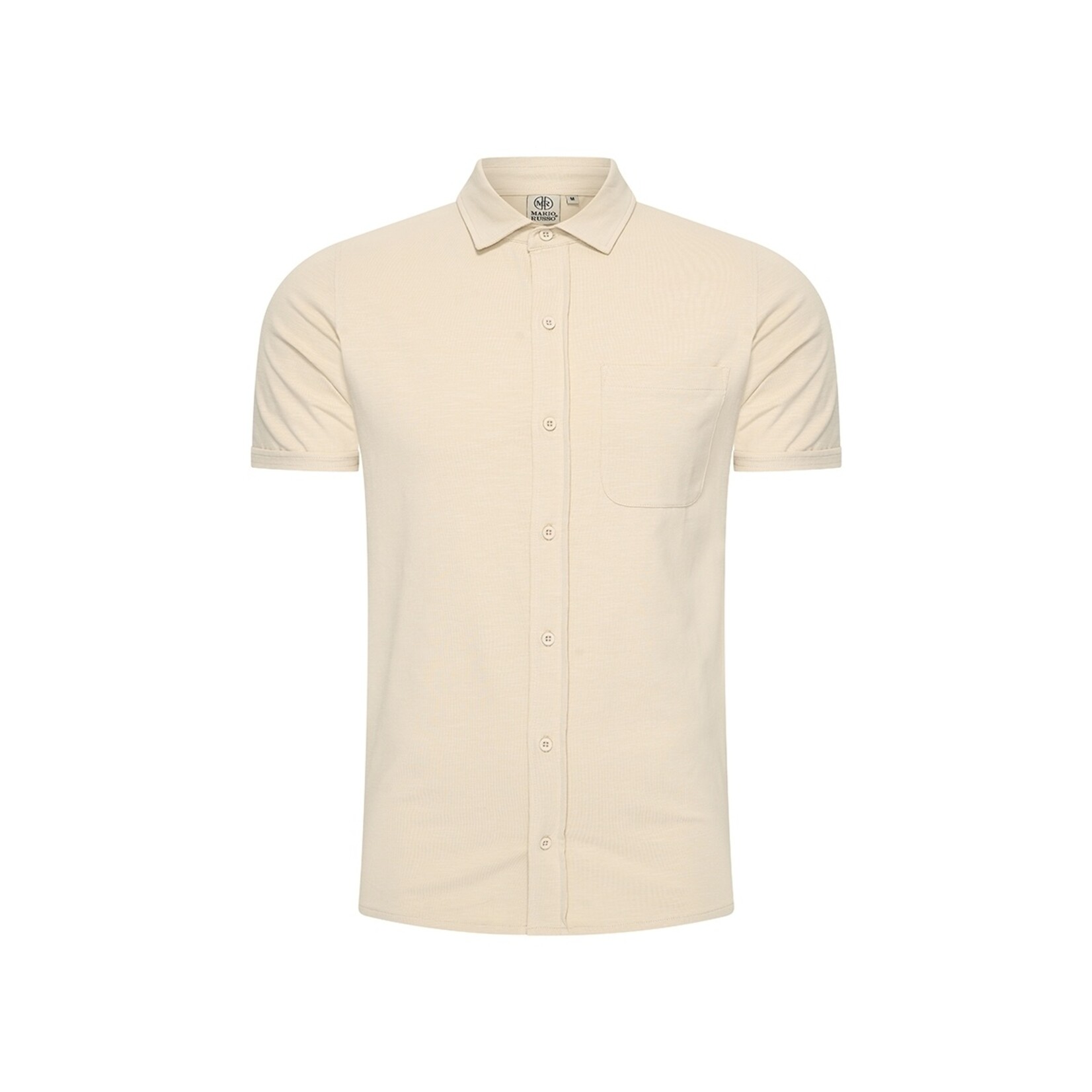 Mario Russo Mario Russo Fancy Jersey Shirt voor Heren - Met Borstzak