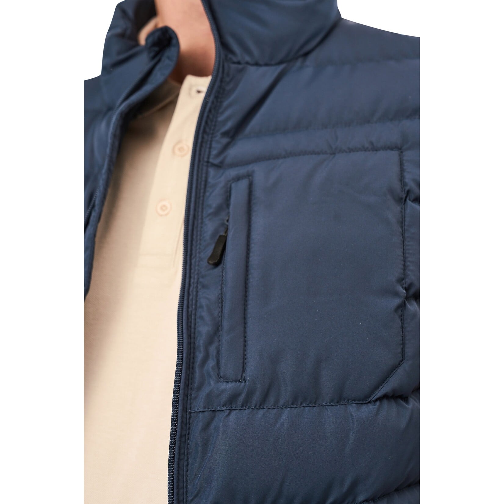 Mario Russo Mario Russo Bodywarmer met Rits en Zakken - Winddicht