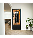 Stalen Binnendeur - Zwart - 6 Vlaks met kickplate - Helder glas  - Moderne look