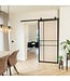 Stalen Schuifdeur - Zwart - 6 Vlaks - Helder glas - Luxe design
