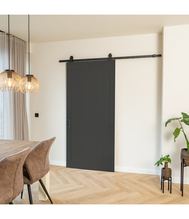 Houten loftdeur, klassiek wit, 1 vlaks