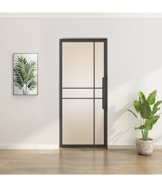 Stalen taatsdeur - Zwart - 6 Vlaks - Mat glas - Luxe design
