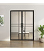 Dubbele stalen taatsdeur  - Zwart - 6 Vlaks  - Helder glas - Luxe design