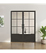 Dubbele stalen taatsdeur - 6 Vlaks met kickplate  - Moderne look