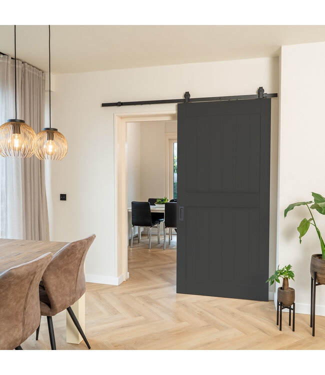 Houten loftdeur, klassiek look, 2 vlaks