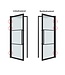 Stalen Binnendeur - Zwart - 6 Vlaks - Helder glas - Luxe design - Met slot