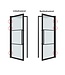 Stalen Binnendeur - 4 Vlaks - Rook glas - Met slot