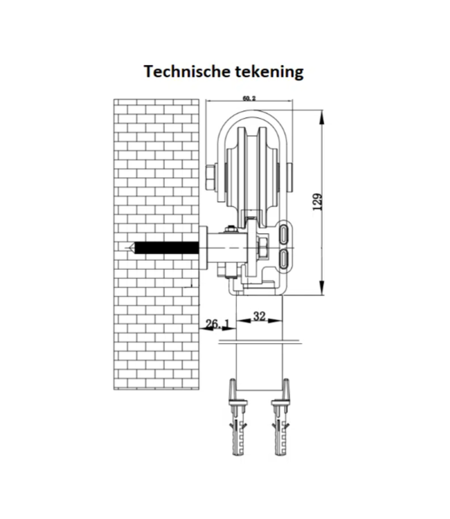 Dubbele stalen schuifdeur - 6 Vlaks - Mat glas