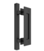 Dubbele stalen schuifdeur - 6 Vlaks - Mat glas
