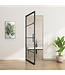 OUTLET: Stalen Taatsdeur - Zwart - 4 Vlaks - Rook glas