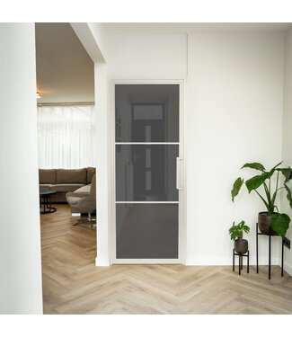 Stalen Binnendeur - Wit - 3 Vlaks - Rook glas Stalen Binnendeur - Wit - 3 Vlaks - Rook glas