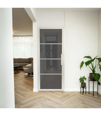 Stalen Binnendeur - Wit - 4 Vlaks - Rook glas Stalen Binnendeur - Wit - 4 Vlaks - Rook glas
