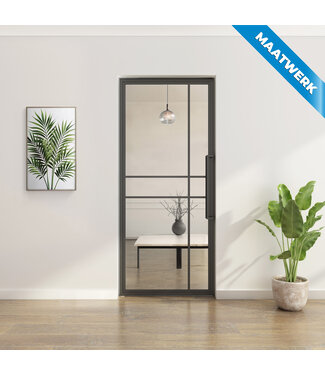Stalen taatsdeur - Maatwerk - Zwart - 6 Vlaks - Helder glas - Luxe design