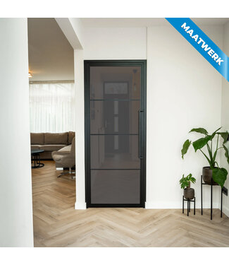 Stalen Binnendeur - 4 Vlaks - Maatwerk - Rook glas Stalen Binnendeur - 4 Vlaks - Maatwerk - Rook glas