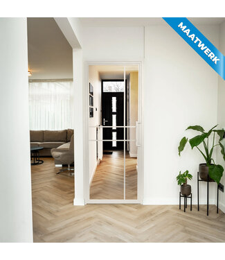 Stalen Binnendeur - 6 Vlaks - Wit - Maatwerk - Helder glas Stalen Binnendeur - 6 Vlaks - Wit - Maatwerk - Helder glas