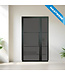 Stalen binnendeur met glaspaneel - Zwart - 3 Vlaks - Maatwerk - Rook glas