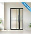 Stalen binnendeur met glaspaneel - Zwart - 6 Vlaks - Maatwerk - Rook glas