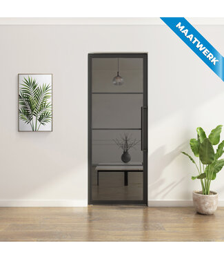 Stalen Taatsdeur - Maatwerk - Zwart - 4 Vlaks - Rook glas