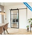 Stalen Schuifdeur - Zwart - 4 Vlaks - Maatwerk - Helder glas