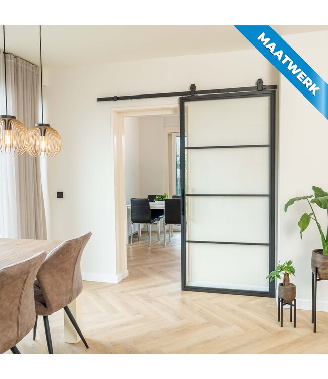 Stalen Schuifdeur - 4 Vlaks - Maatwerk - Helder glas