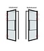 Stalen Binnendeur - 3 Vlaks - Maatwerk - Rook glas - Met slot