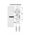 Dubbele stalen schuifdeur - 6 Vlaks met kickplate - Olijfgroen - Mat glas