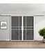 Dubbele stalen schuifdeur met koofsysteem - 6 Vlaks - Wit - Helder glas - Luxe design