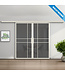 Dubbele stalen Schuifdeuren met koofsysteem - 6 Vlaks - Wit - Maatwerk - Luxe design - Helder glas