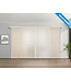 Dubbele stalen Schuifdeuren met koofsysteem en glaspanelen - 6 Vlaks - Wit - Maatwerk - Luxe design - Helder glas