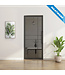 OUTLET: Stalen taatsdeur 88,9 x 215,8 - 6 Vlaks - Rook glas - Luxe design