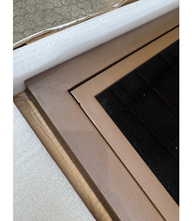 OUTLET: Stalen Schuifdeur 215 x 100 - 3 Vlaks - Brons - Rook glas