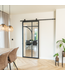 Stalen Schuifdeur - 5 Vlaks rond - Rookglas